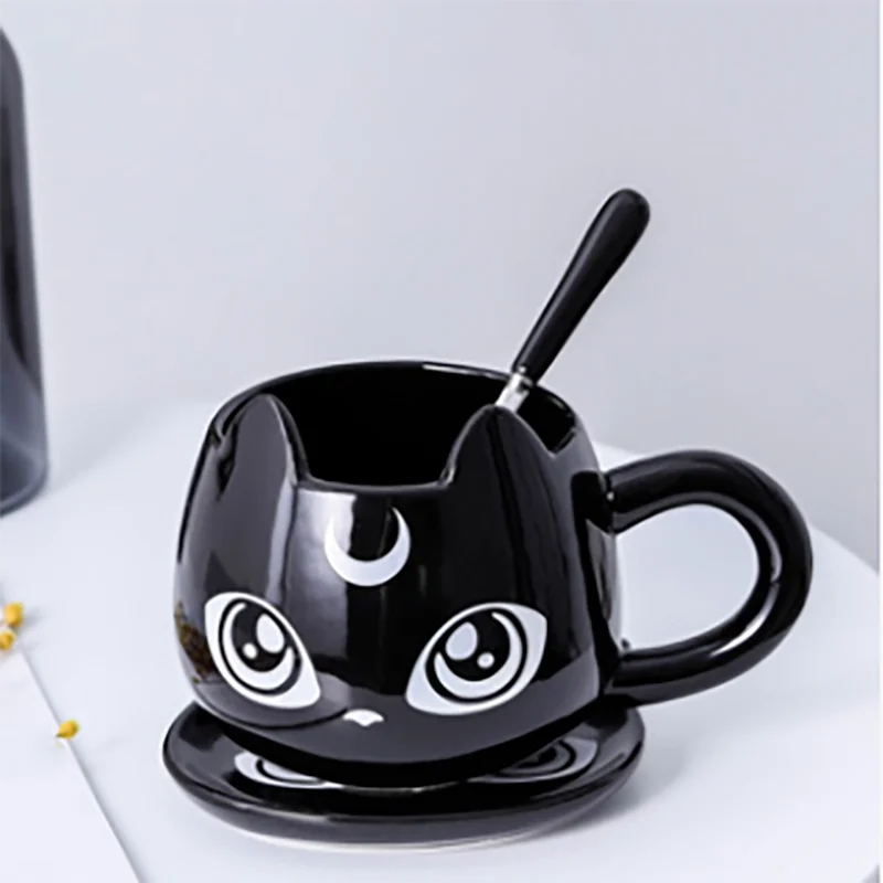 Black Cat Mug with Spoon Dishes Ceramic Mugs Creative Cute Large Capacity Lovers Water Bottle Milk Coffee Cup Office Drinkware
Black Cat Mug with Spoon Dishes Ceramic Mugs Creative Cute Large Capacity Lovers Water Bottle Milk Coffee Cup Office Drinkware