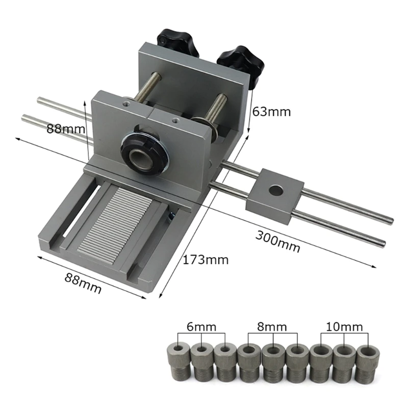3 in 1 Woodworking Hole Drill Punch Positioner Guide Locator Dowelling Jig 6/8/10mm Bits Kit DIY Carpentry Tool
3 in 1 Woodworking Hole Drill Punch Positioner Guide Locator Dowelling Jig 6/8/10mm Bits Kit DIY Carpentry Tool