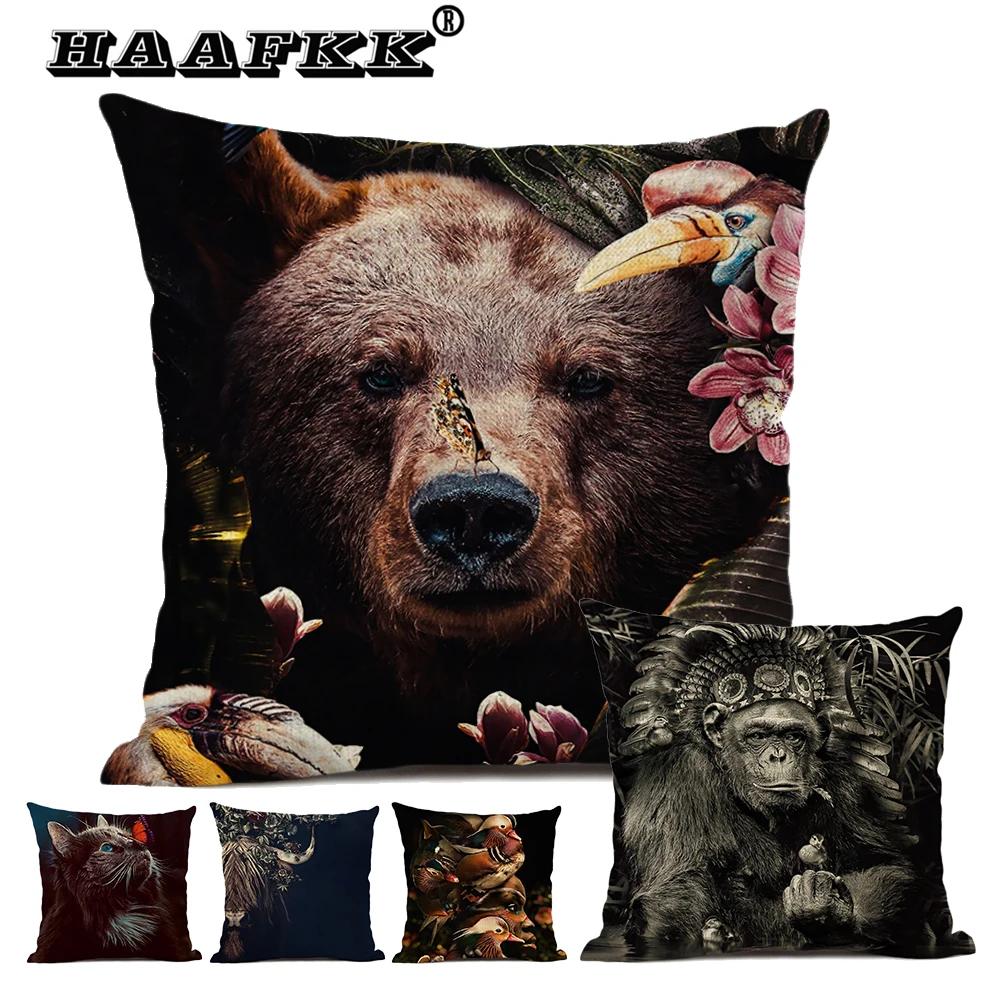 Cute Animal Lion Tiger Gorilla Children's Gift Cushion Cover 45x45cm Pillow, Living Room Sofa Decorative Pillow
Cute Animal Lion Tiger Gorilla Children's Gift Cushion Cover 45x45cm Pillow, Living Room Sofa Decorative Pillow