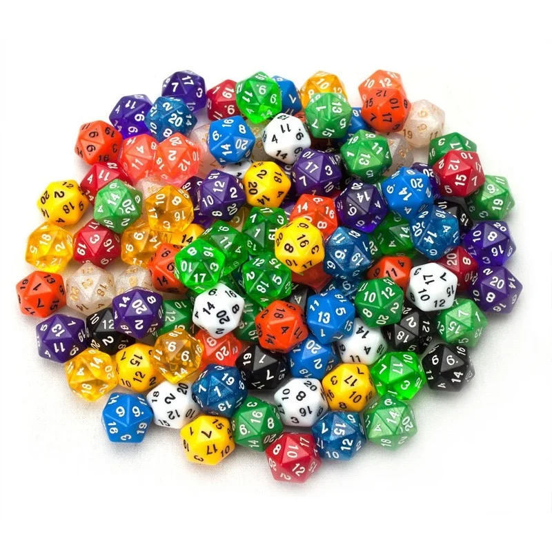 10pcs 20 Sided Dice D20 Polyhedral Dice Family Party D&D RPG Board Game Accessories Pub Club Game Acrylic Dice Casual toys gift
10pcs 20 Sided Dice D20 Polyhedral Dice Family Party D&D RPG Board Game Accessories Pub Club Game Acrylic Dice Casual toys gift