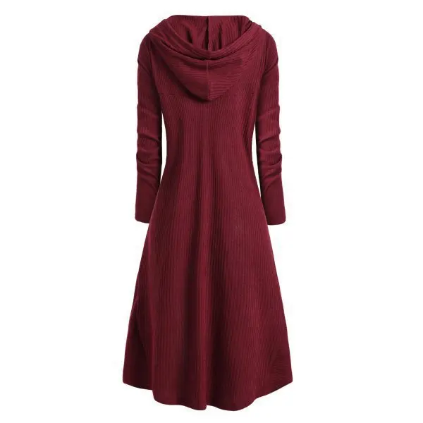 Autumn new casual solid color dress loose hooded long sleeve women's top long skirt
Autumn new casual solid color dress loose hooded long sleeve women's top long skirt