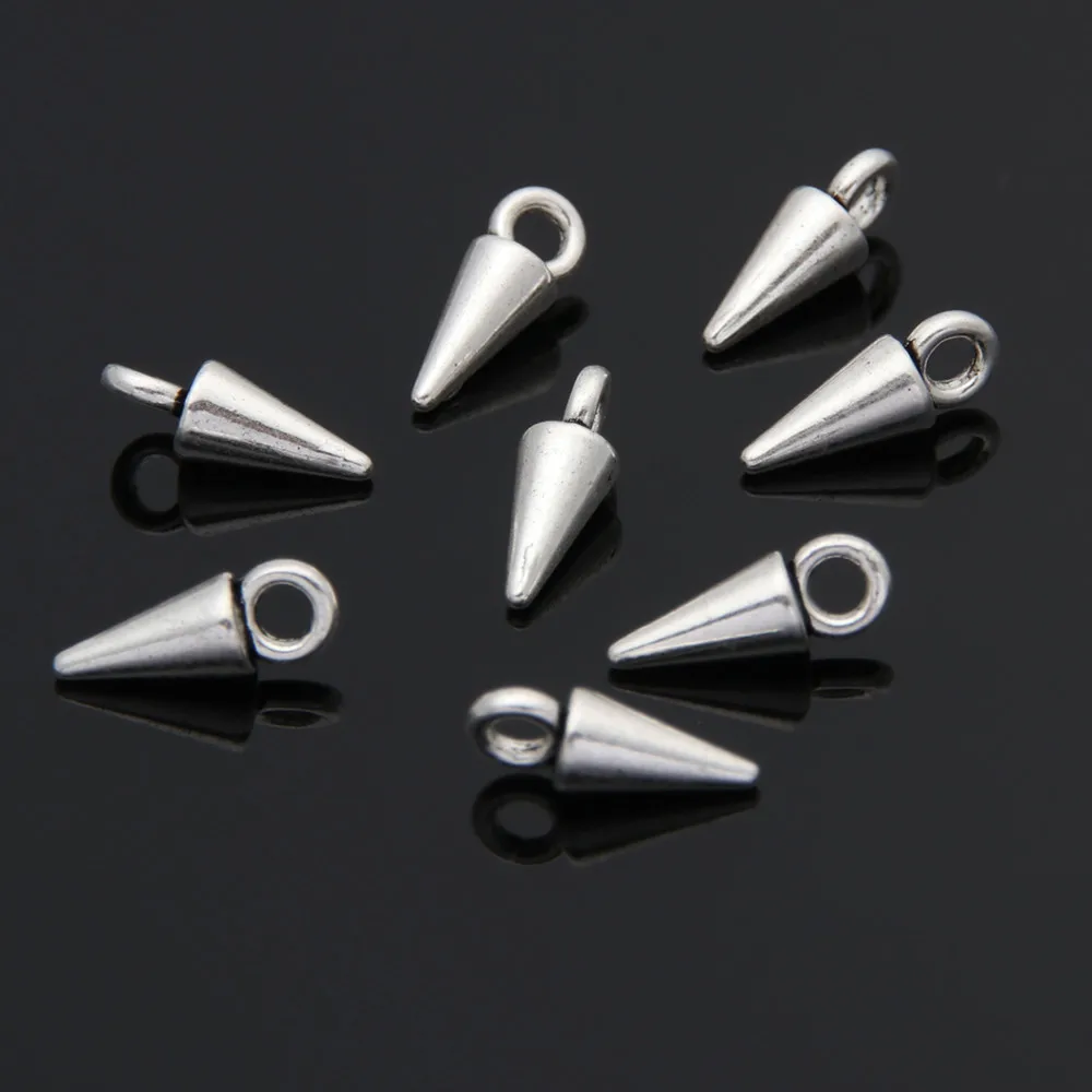 50pcs Silver Color Small Cone Shaped Charms Conic Geometric Pendant Jewelry Making DIY Handmade Accessories Wholesale A3460
50pcs Silver Color Small Cone Shaped Charms Conic Geometric Pendant Jewelry Making DIY Handmade Accessories Wholesale A3460