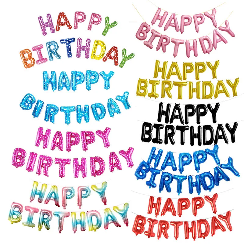 13Pcs Happy Birthday Foil Letter Balloons Baby Shower Kids Adult Birthday Party Anniversaire Decorations Helium Balloon Globos
13Pcs Happy Birthday Foil Letter Balloons Baby Shower Kids Adult Birthday Party Anniversaire Decorations Helium Balloon Globos