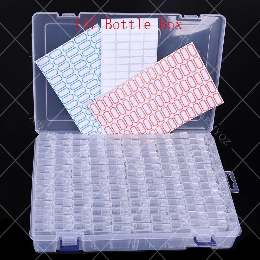 New 147/124pcs Plastic 5d Diamond Painting Accessories box Beads Display Storage Box For Diamond Embroidery Cross Stitch Tools
New 147/124pcs Plastic 5d Diamond Painting Accessories box Beads Display Storage Box For Diamond Embroidery Cross Stitch Tools