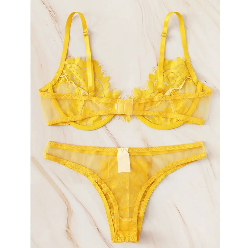 Sexy 2Pcs Women Lingerie Lace Babydoll Unpadded Bra HIgh Waist G-String Thong Underwear Nightwear Exotic Set
Sexy 2Pcs Women Lingerie Lace Babydoll Unpadded Bra HIgh Waist G-String Thong Underwear Nightwear Exotic Set