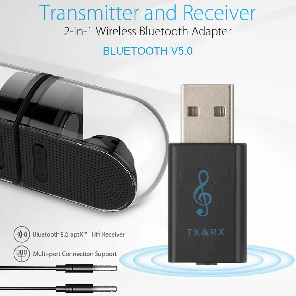 High Quality 2 In 1 USB Bluetooth 5.0 Audio Transmitter Wireless USB Adapter For Television Computer
High Quality 2 In 1 USB Bluetooth 5.0 Audio Transmitter Wireless USB Adapter For Television Computer