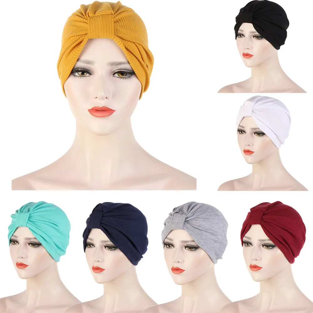 

Indian Women Chemo Cap Muslim Hijab Turban Beanie Bonnet Hair Loss Cover Underscarf Cancer Hat Islamic Head Scarf Wrap Headwear
