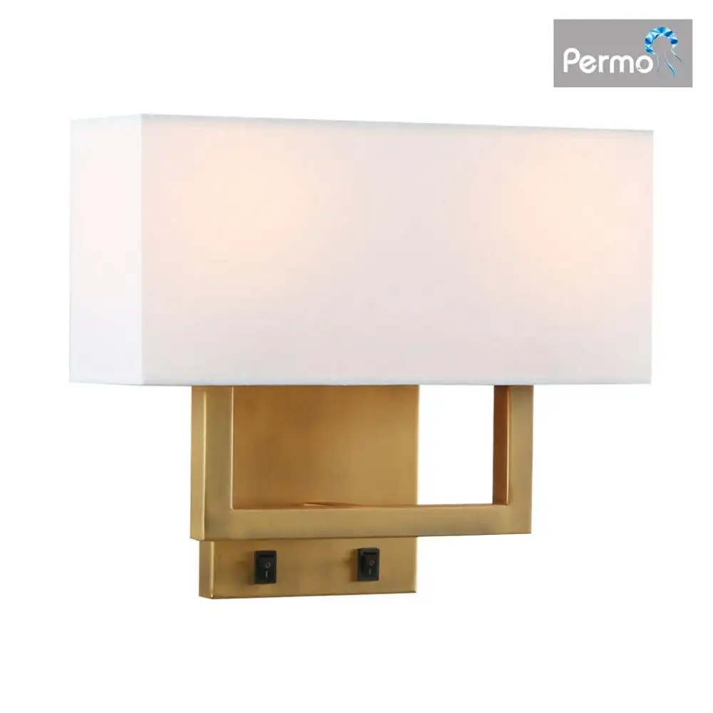 Permo 2-Lights Wall Sconce Light Fixture Finish with White Textile Shades and 2pcs On/Off Switch Button Living Room Bedside Nigh
Permo 2-Lights Wall Sconce Light Fixture Finish with White Textile Shades and 2pcs On/Off Switch Button Living Room Bedside Nigh