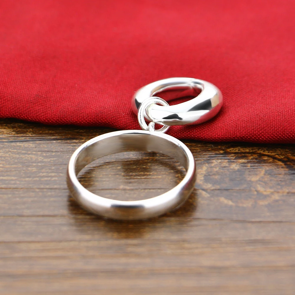 925 Sterling Silver Ring Women's Simple Fashion Round Pendant Original Silver Tail Ring Femal Charm Jewelry With GiftBox
925 Sterling Silver Ring Women's Simple Fashion Round Pendant Original Silver Tail Ring Femal Charm Jewelry With GiftBox