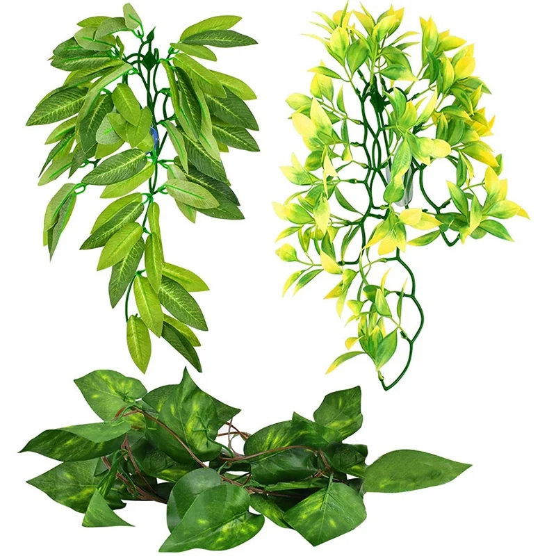 AAAK -Reptile Fake Plants, Amphibian Hanging Plants with Suction Cup for Geckos, Hermit Crab Tank Pets Habitat Decorations
AAAK -Reptile Fake Plants, Amphibian Hanging Plants with Suction Cup for Geckos, Hermit Crab Tank Pets Habitat Decorations
