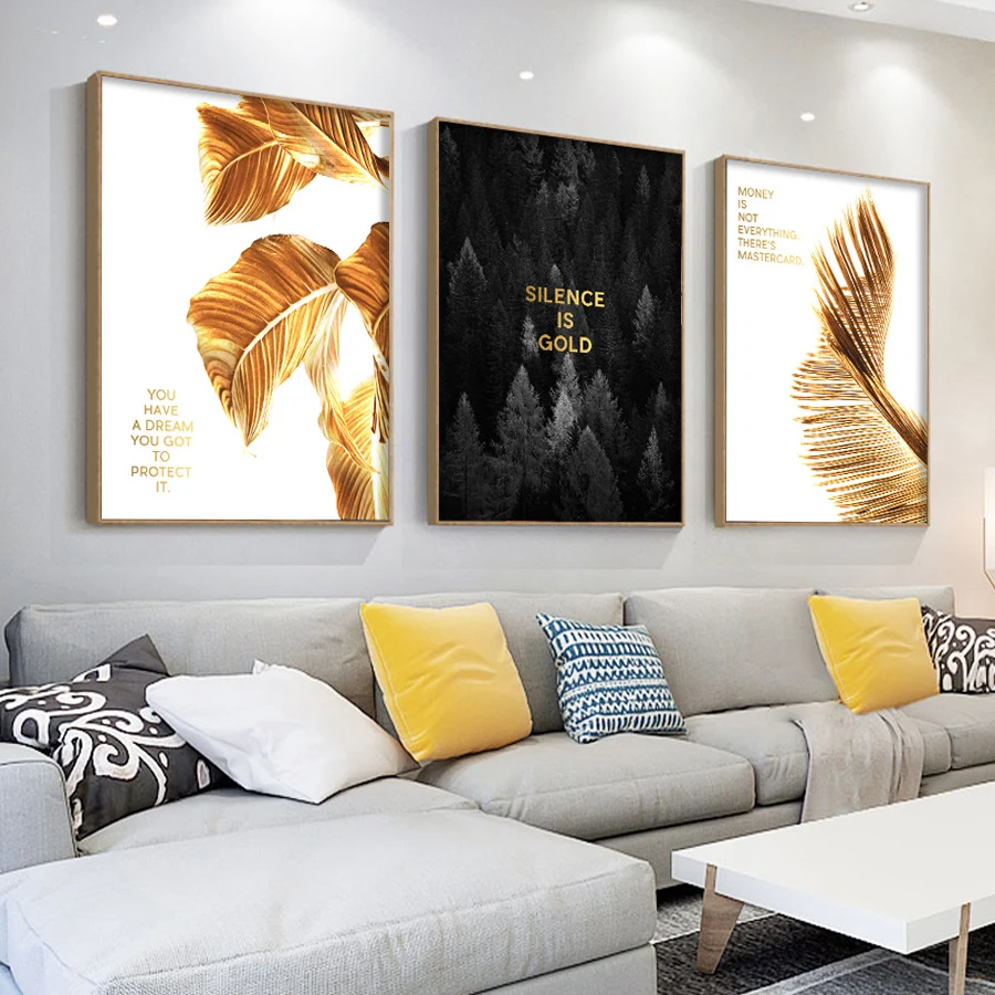 Picture Gold Leaf Wall Art Canvas Prints Abstract Minimalist Poster Modern Living Room Corridor Light Luxury Painting Home Decor
Picture Gold Leaf Wall Art Canvas Prints Abstract Minimalist Poster Modern Living Room Corridor Light Luxury Painting Home Decor
