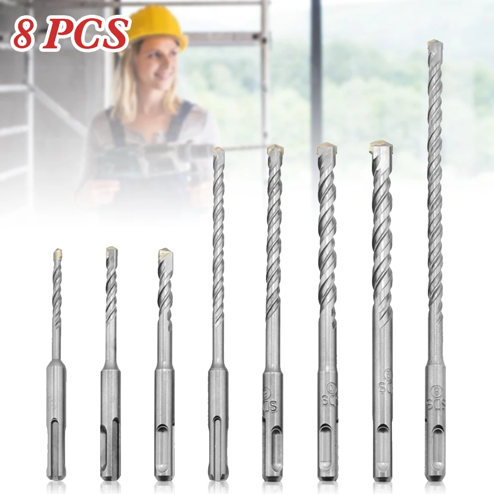 8Pcs Electric Hammer Drill Bits Diammer 5/6/8/10/12mm Cross Type Tungsten Steel Alloy For Masonry Concrete Rock Stone Rotary
8Pcs Electric Hammer Drill Bits Diammer 5/6/8/10/12mm Cross Type Tungsten Steel Alloy For Masonry Concrete Rock Stone Rotary