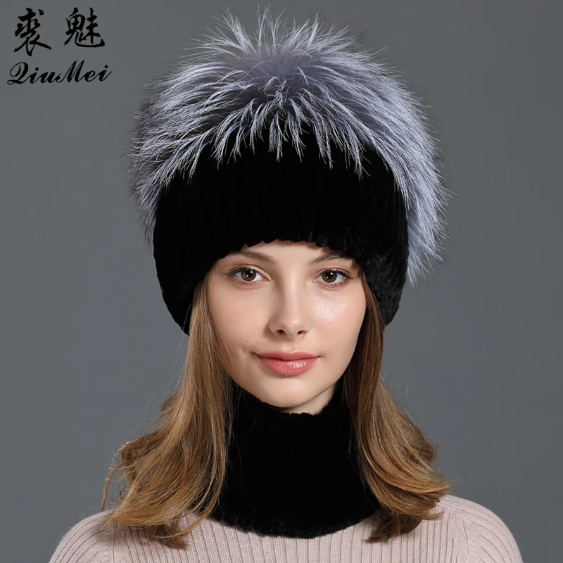 Women Winter Set Of Neck Ring Scarf And Beanies Fur Genuine Rex Rabbit Female Hats Knitted Elastic Thick Lined Scarves Set 2pcs
Women Winter Set Of Neck Ring Scarf And Beanies Fur Genuine Rex Rabbit Female Hats Knitted Elastic Thick Lined Scarves Set 2pcs