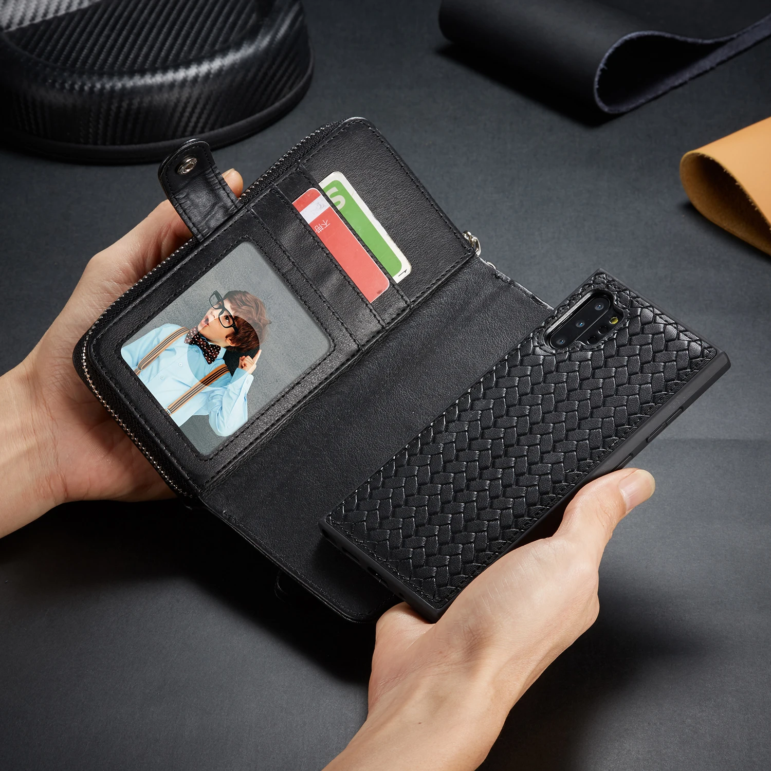 Zipper Wallet Card Holder Slot Detachable Pocket Magnetic PU Leather Flip Case for Samsung galaxy Note 10 Plus
Zipper Wallet Card Holder Slot Detachable Pocket Magnetic PU Leather Flip Case for Samsung galaxy Note 10 Plus