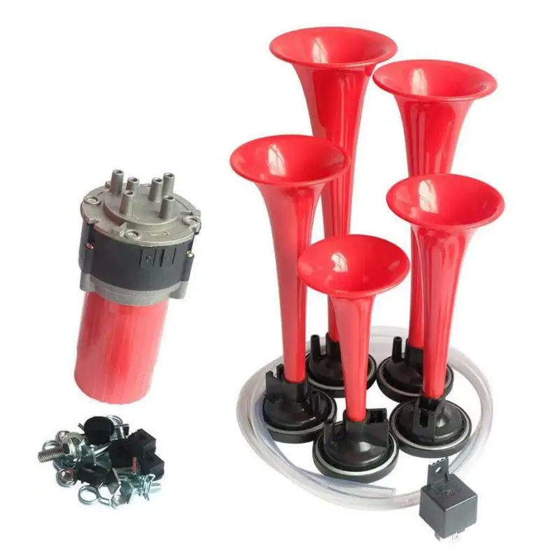 Universal 5 Trumpet Musical Dixie Dukes Of Hazzard Electronic Chrome Air Horn Compose Car Truck Boat 12V 125db
Universal 5 Trumpet Musical Dixie Dukes Of Hazzard Electronic Chrome Air Horn Compose Car Truck Boat 12V 125db