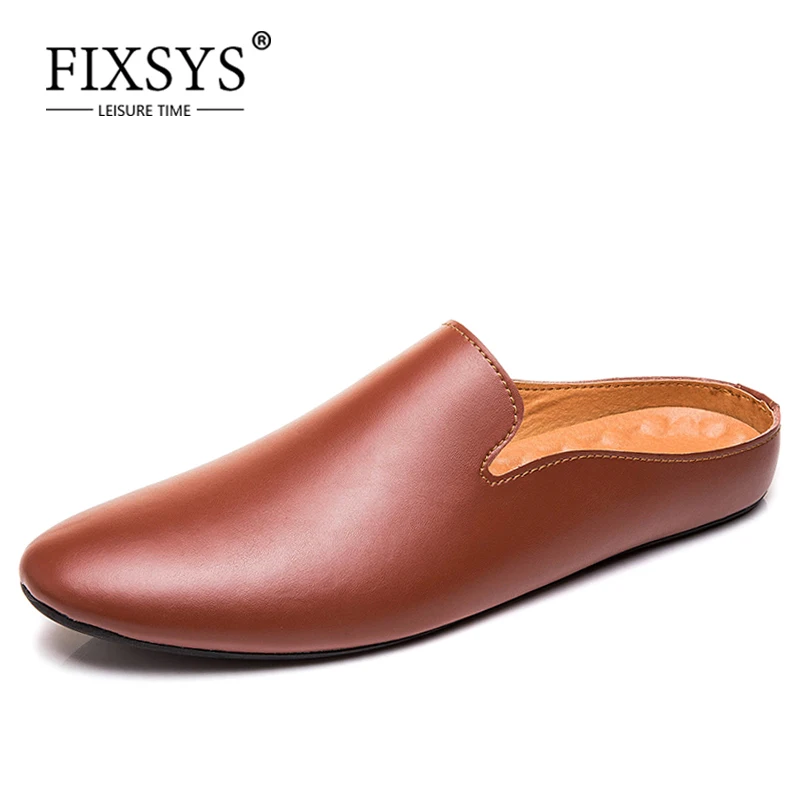 FIXSYS Hot Sale Men Leather Half Loafers Outdoor Half Shoes Breathable Slip-on Mules Lightweight Slide Slippers Man Casual Shoes
FIXSYS Hot Sale Men Leather Half Loafers Outdoor Half Shoes Breathable Slip-on Mules Lightweight Slide Slippers Man Casual Shoes