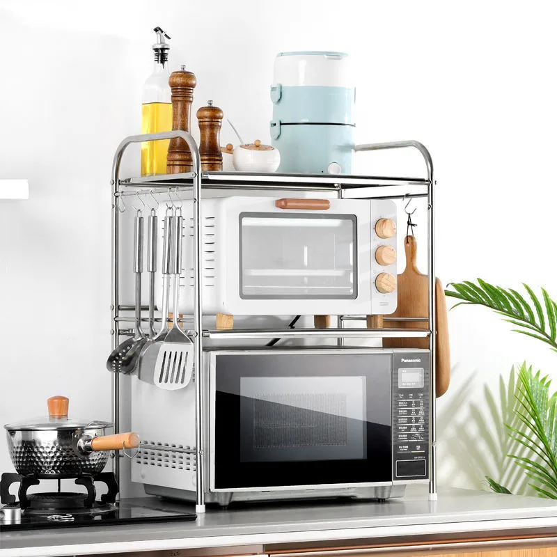 Stainless Steel Kitchen Racks 2/3 Layers Microwave Oven Rack Storage Seasoning Pot Shelf Kitchen Storage Rack Spice Organizer
Stainless Steel Kitchen Racks 2/3 Layers Microwave Oven Rack Storage Seasoning Pot Shelf Kitchen Storage Rack Spice Organizer