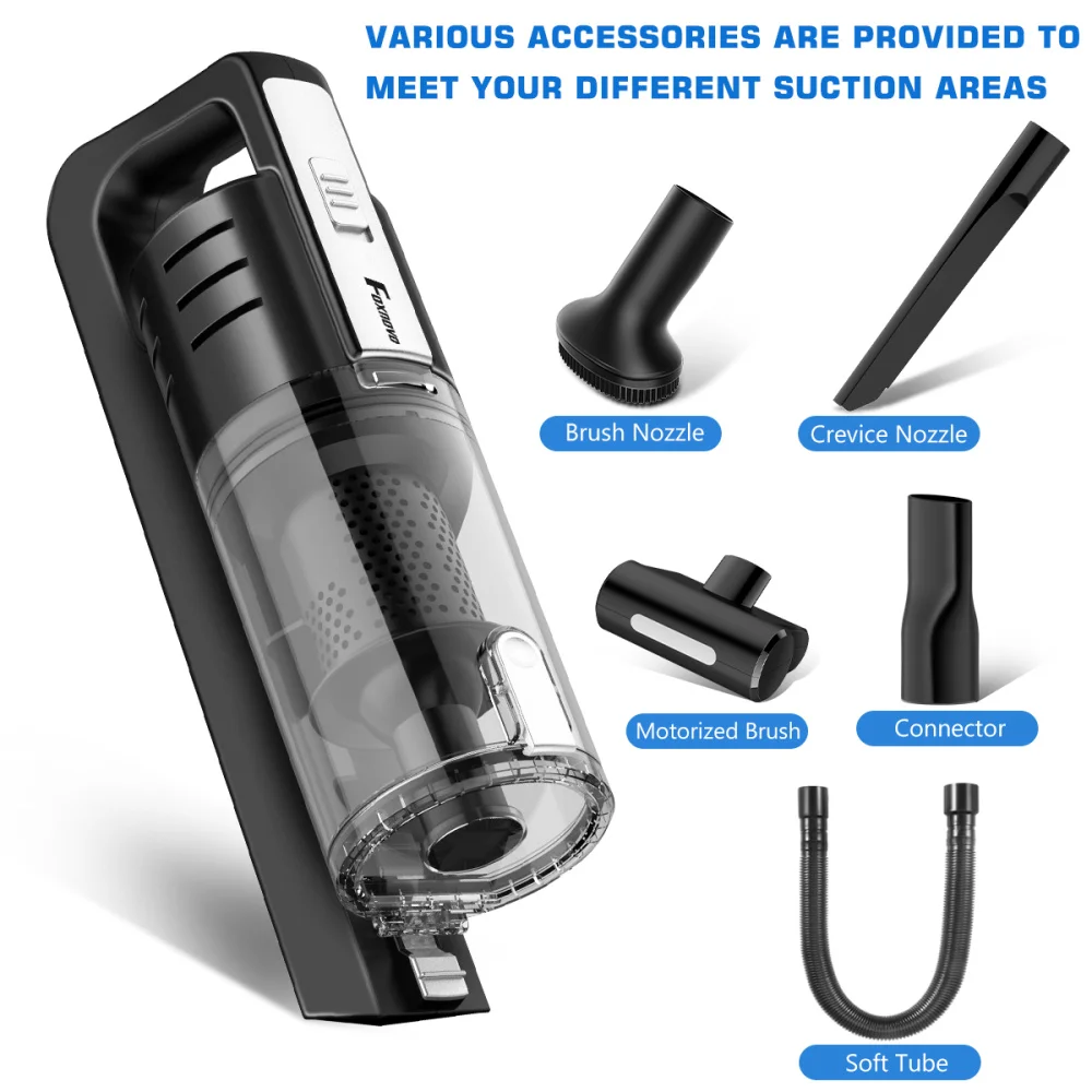 Handheld Vacuum Cleaner Portable Powerful Suction Cleaner Cordless Vacuum Cleaner Wet Dry Vacuum for Pet Hair Dust Grave
Handheld Vacuum Cleaner Portable Powerful Suction Cleaner Cordless Vacuum Cleaner Wet Dry Vacuum for Pet Hair Dust Grave