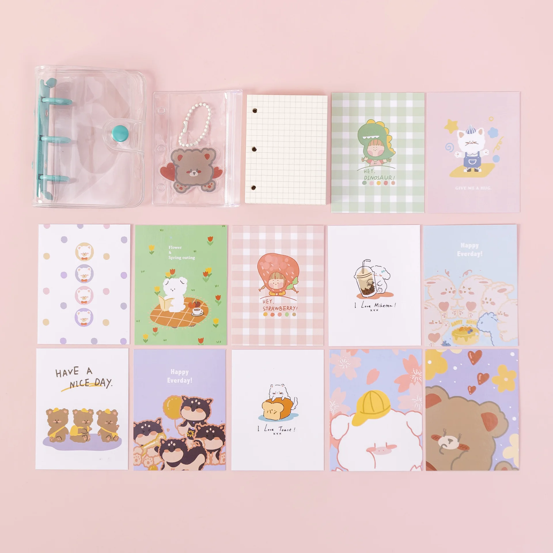 Creative Cute Transparent 3 ring Mini Loose-leaf Hand Book Student Portable Notebook Ring Binder Kawaii School Supplies
Creative Cute Transparent 3 ring Mini Loose-leaf Hand Book Student Portable Notebook Ring Binder Kawaii School Supplies