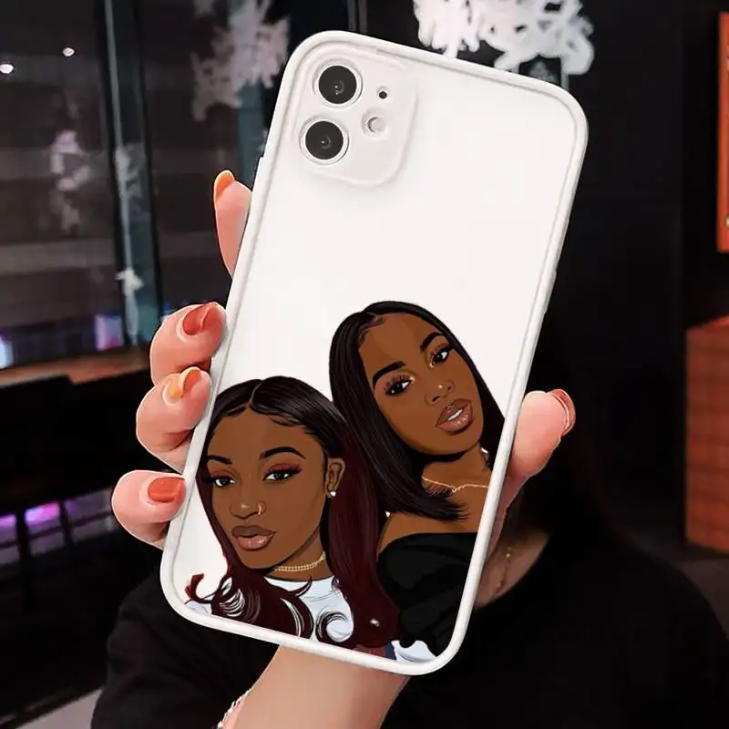 Melanin Poppin African Black Girl Phone Cases matte transparent For iphone 7 8 11 12 plus mini x xs xr pro max cover
Melanin Poppin African Black Girl Phone Cases matte transparent For iphone 7 8 11 12 plus mini x xs xr pro max cover