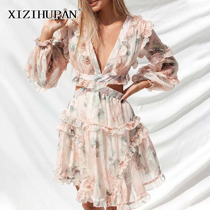 XIZIHUPAN Vintage Hollow Out Dress For Women V Neck Latern Sleeve Print Patchwork Mini Dresses Female Summer Fashion New 2021
XIZIHUPAN Vintage Hollow Out Dress For Women V Neck Latern Sleeve Print Patchwork Mini Dresses Female Summer Fashion New 2021