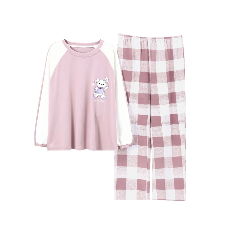 Pajamas Women's Spring and Autumn 2020 New Purple Rabbit Cotton Long Sleeve Internet Hot Sweet Student Homewear Suit
Pajamas Women's Spring and Autumn 2020 New Purple Rabbit Cotton Long Sleeve Internet Hot Sweet Student Homewear Suit