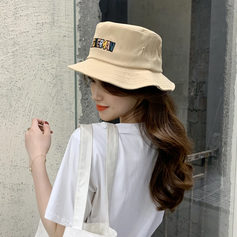 2021 New Fisherman Hat Female Spring and Summer Day Color Letters Embroidered Joker Sunshade Basin Hat Man
2021 New Fisherman Hat Female Spring and Summer Day Color Letters Embroidered Joker Sunshade Basin Hat Man
