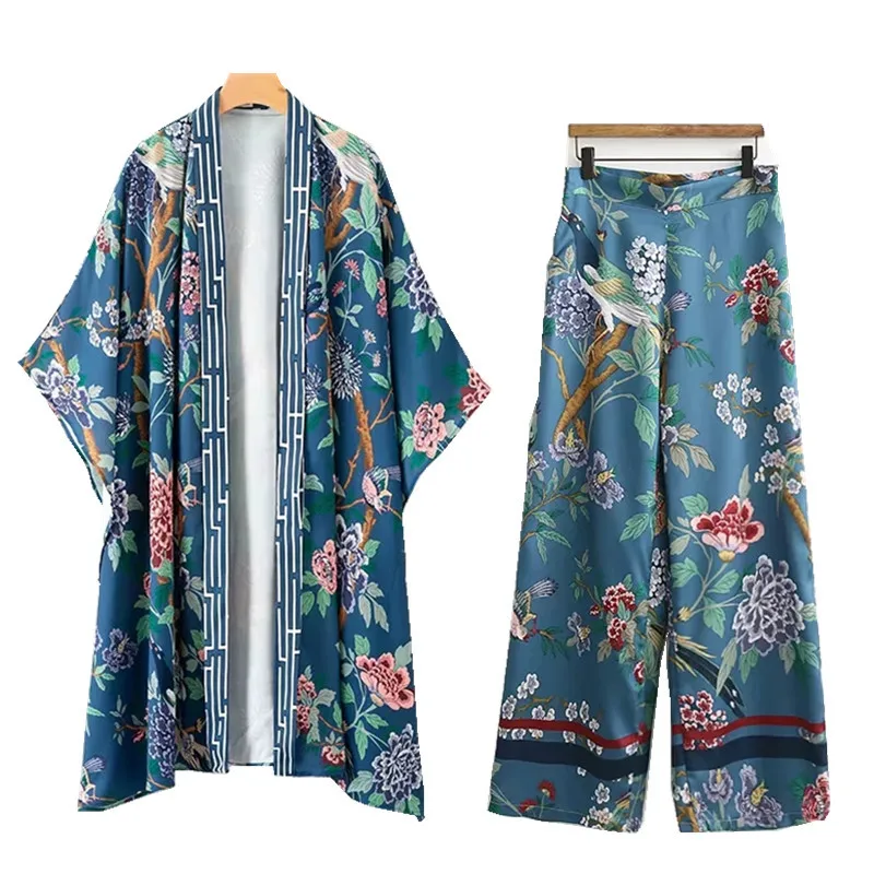 Women's 2022 Early Autumn Cardigan New Print Color Matching Kimono Loose Sun Protection Wide Leg Pants Loose for Home Dress
Women's 2022 Early Autumn Cardigan New Print Color Matching Kimono Loose Sun Protection Wide Leg Pants Loose for Home Dress