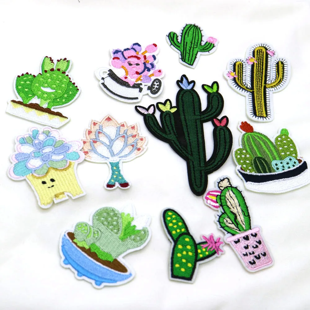 Fashion cactus embroidery Patches for clothing DIY iron on cute embroidered patch applique for clothes decoration 
Fashion cactus embroidery Patches for clothing DIY iron on cute embroidered patch applique for clothes decoration