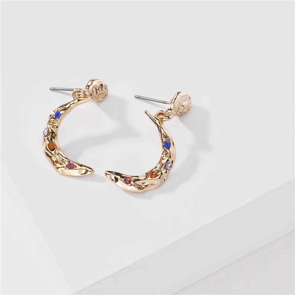 New Fashion Jewelry Gold Color Moon Shape Small Drop Earrings for Women 
New Fashion Jewelry Gold Color Moon Shape Small Drop Earrings for Women