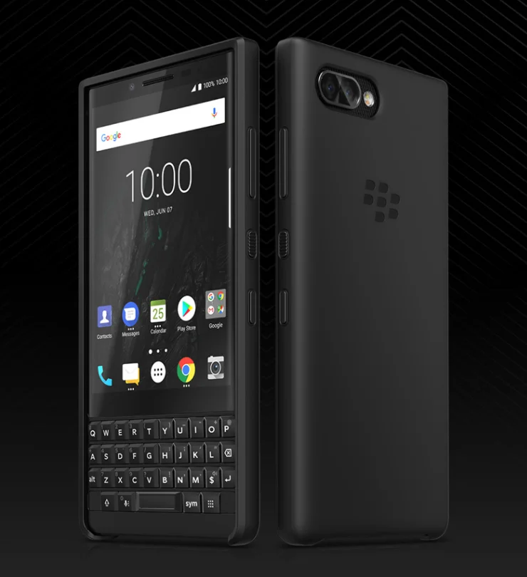 Оригинальный силиконовый чехол накладка для Blackberry KEY 2 KEY2 официальный мягкий
