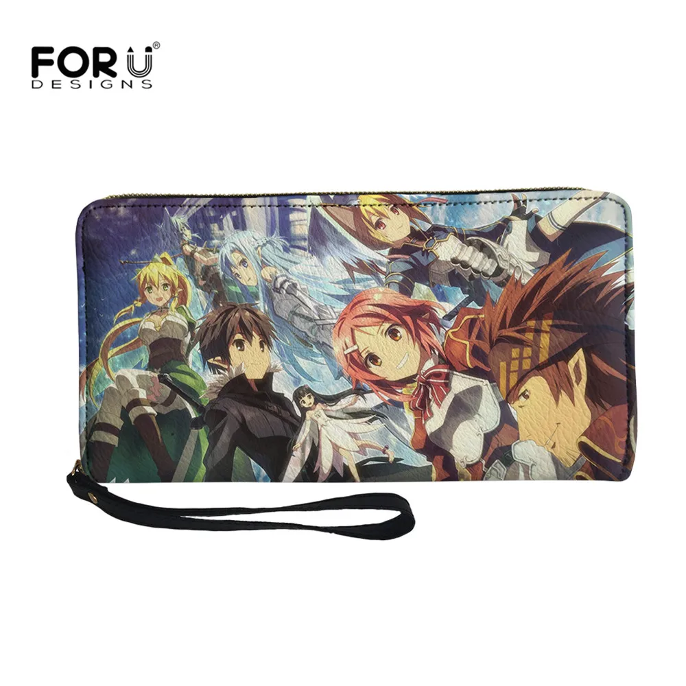 FORUDESIGNS Anime Sword Art Online Pattern Lady Coin Purse Luxury Party Leather Long Wallet for Women Fashion Simple Zipper Bag 
FORUDESIGNS Anime Sword Art Online Pattern Lady Coin Purse Luxury Party Leather Long Wallet for Women Fashion Simple Zipper Bag