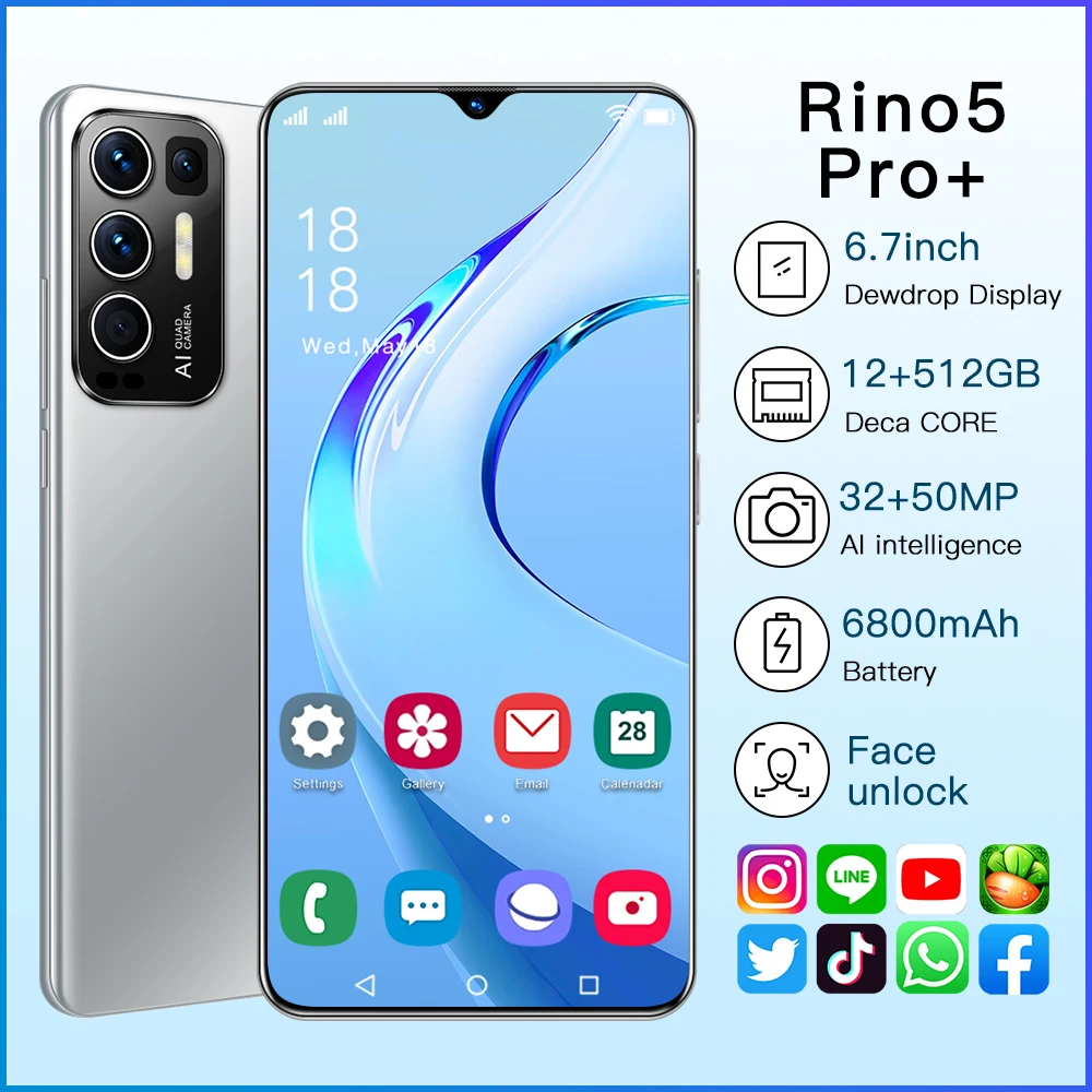 Global Rino5 Pro 6.0 Inch 128/256GB 16+32MP 10 Core Mobile Cellphones Face Fingerprint ID Andriod 11 Smart Phone MTK6889 Celular
Global Rino5 Pro 6.0 Inch 128/256GB 16+32MP 10 Core Mobile Cellphones Face Fingerprint ID Andriod 11 Smart Phone MTK6889 Celular