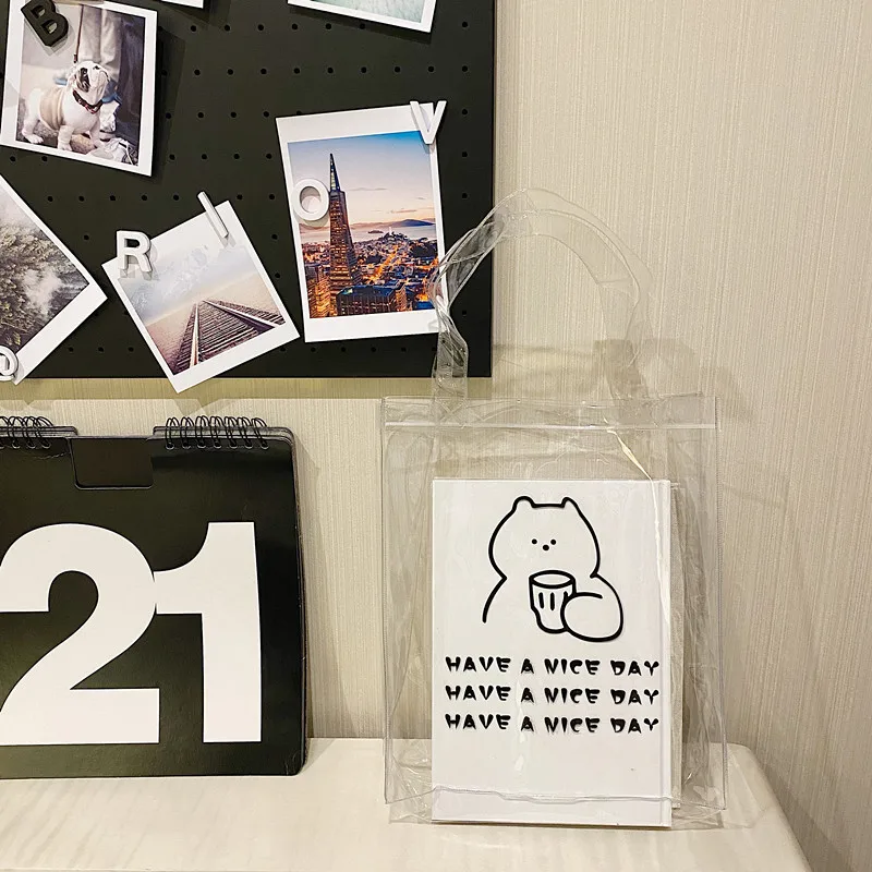 Cartoon Cute Bear Women Shoulder Underarm Bags Large Capacity Ladies Small Daily Tote Transparent Waterproof PVC Female Handbags
Cartoon Cute Bear Women Shoulder Underarm Bags Large Capacity Ladies Small Daily Tote Transparent Waterproof PVC Female Handbags