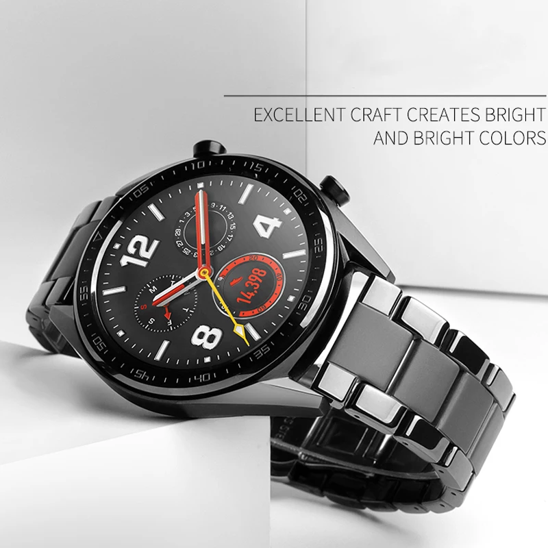 Ceramic 22mm watch band for Samsung Galaxy watch 46mm 3 45mm band Gear S3 Frontier bracelet wrist belt Huawei watch GT 2 strap
Ceramic 22mm watch band for Samsung Galaxy watch 46mm 3 45mm band Gear S3 Frontier bracelet wrist belt Huawei watch GT 2 strap