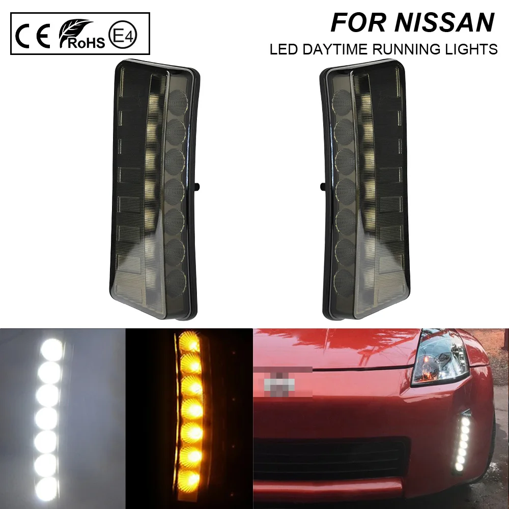 A Pair Smoke Car DRL Eagle Eye LED Daytime Running Light Source Waterproof Turn Signal light For Nissan 350Z/Z33 03-05
A Pair Smoke Car DRL Eagle Eye LED Daytime Running Light Source Waterproof Turn Signal light For Nissan 350Z/Z33 03-05
