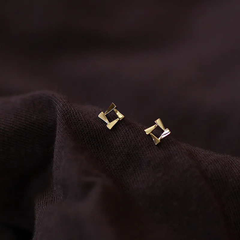 Женские Геометрические серьги из стерлингового серебра 925 пробы с бриллиантами