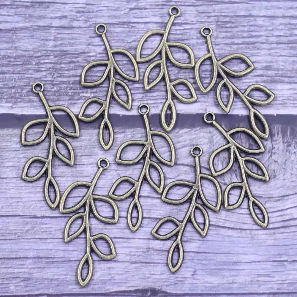 10Pcs Pendants For Charm Necklaces Tree Branches Leaf Plant Metal Antique Bronze Tone Jewelry DIY Findings 41mm
10Pcs Pendants For Charm Necklaces Tree Branches Leaf Plant Metal Antique Bronze Tone Jewelry DIY Findings 41mm