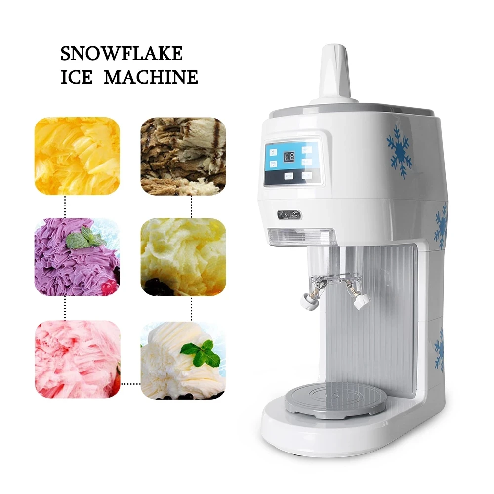 300W Semi-automatic Snowflakes Ice Crusher Shaved Machine Fruit Juice Store Electric Smoothies Snowflake Maker 70kgs/h
300W Semi-automatic Snowflakes Ice Crusher Shaved Machine Fruit Juice Store Electric Smoothies Snowflake Maker 70kgs/h
