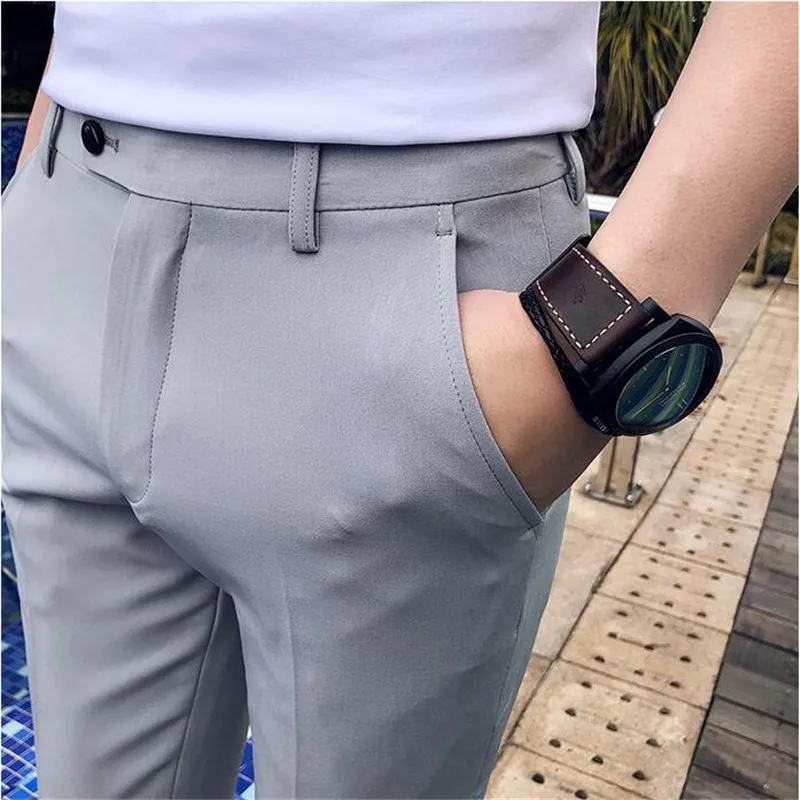 Spring Summer 2020 New Men Suit Pants Fashion Boutique Solid Color Men's Social Trousers Pantalon Men's Slim Dress Trousers Mens
Spring Summer 2020 New Men Suit Pants Fashion Boutique Solid Color Men's Social Trousers Pantalon Men's Slim Dress Trousers Mens
