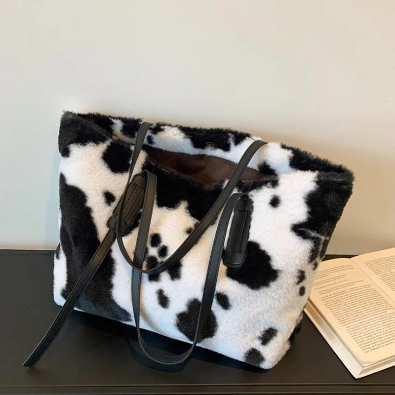 Big Capacity Lady Handbags Animal Prints Casual Tote Bags For Women Fashion Faux Fur Shoulder Bag Designer Underarm Bags Sac
Big Capacity Lady Handbags Animal Prints Casual Tote Bags For Women Fashion Faux Fur Shoulder Bag Designer Underarm Bags Sac