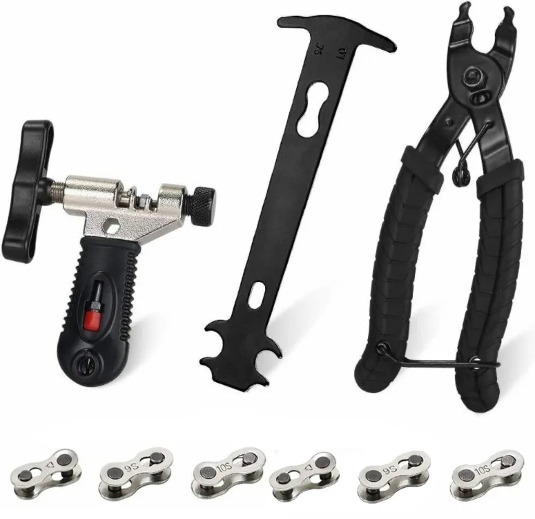 9 In1 Bicycle Chain Repair Tools Kit Link Plier Breaker Wear Indicator Tool Breaker Splitter Tools Buckles Cycling Maintenance
9 In1 Bicycle Chain Repair Tools Kit Link Plier Breaker Wear Indicator Tool Breaker Splitter Tools Buckles Cycling Maintenance