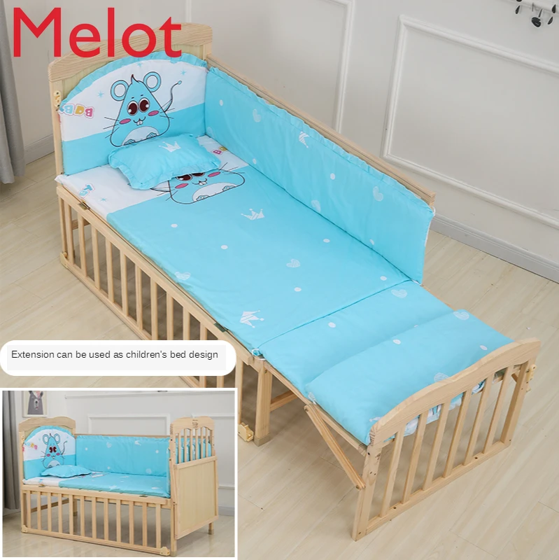 Детская кроватка многофункциональная Неокрашенная кровать из массива дерева
Детская кроватка многофункциональная Неокрашенная кровать из массива дерева