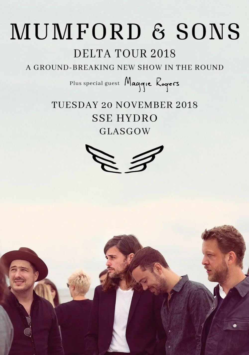 MUMFORD & SONS Delta 2018/2019 мир тур по Великобритании фото шелк постер декоративная стена