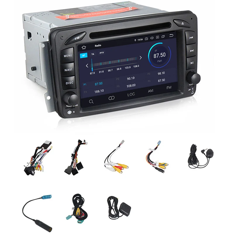 7 дюймовый автомобильный DVD плеер Android 9 0 для Mercedes Benz CLK W209 W203 W463 W208 Wifi 3G GPS Bluetooth