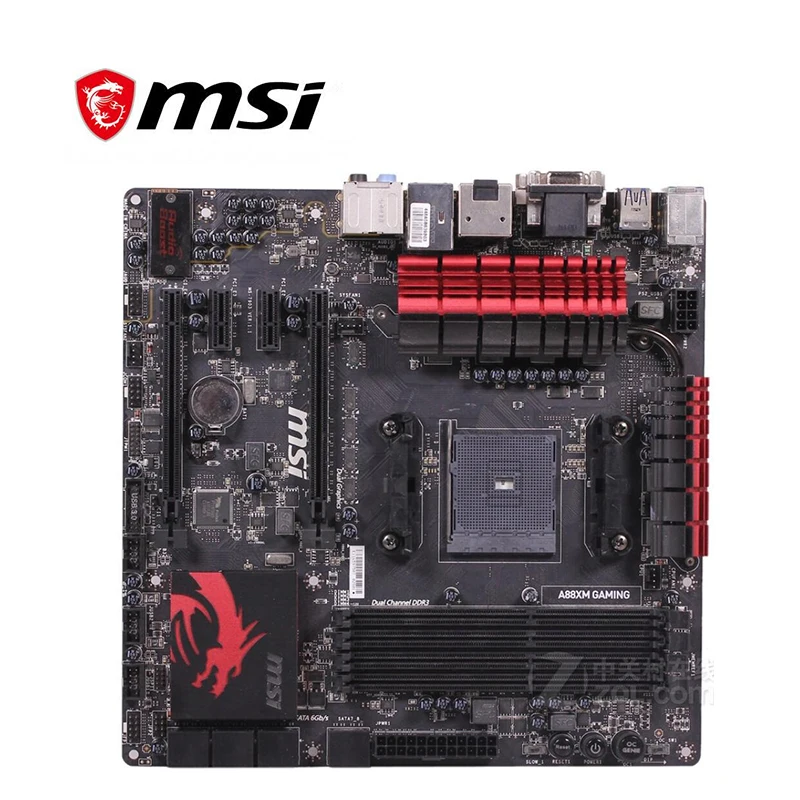 Игровая материнская плата для MSI A88XM разъем FM2 + DDR3 AMD A88 оригинальная настольная SATA