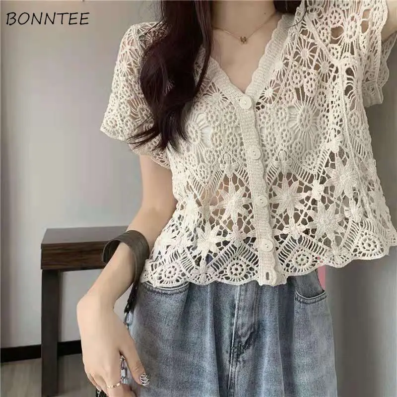 Sweater Cardigan Womens Summer Chic All-match Elegant New Hollow Out Sexy Fashion Soft Simple Korean Style Tender Ladies Leisure
Sweater Cardigan Womens Summer Chic All-match Elegant New Hollow Out Sexy Fashion Soft Simple Korean Style Tender Ladies Leisure