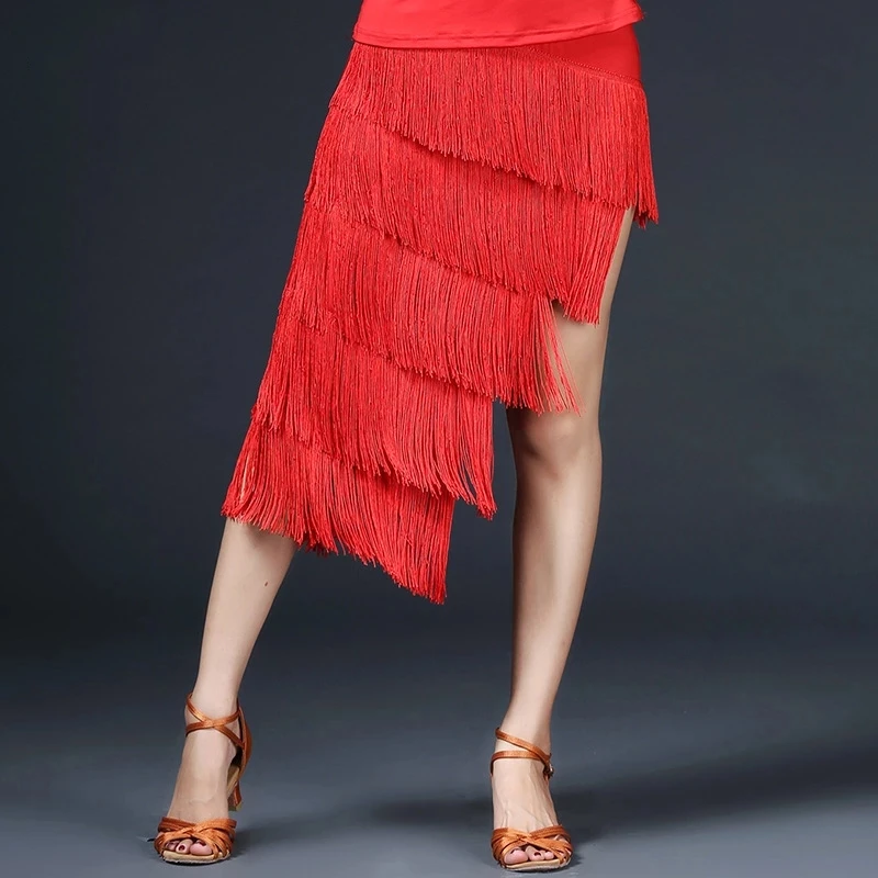 Women Latin dance dress Ballroom beveled frills skirt 5 Layer Fringe tassel skirts adult sexy rumba samba performance costume 
Women Latin dance dress Ballroom beveled frills skirt 5 Layer Fringe tassel skirts adult sexy rumba samba performance costume
