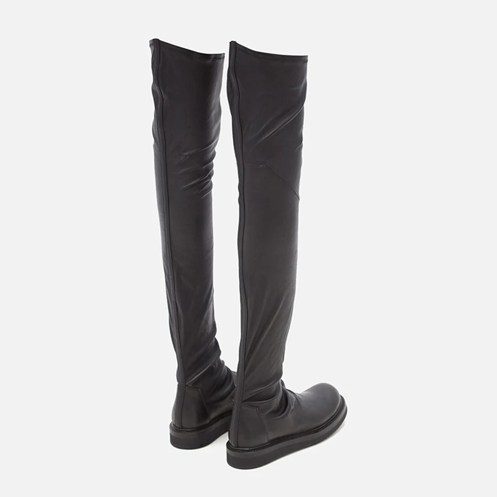 MUMANI Woman‘s Over-the-Knee Flat popular cow leathe stretch boots round toe high heels winter keep warm solid thigh high boots
MUMANI Woman‘s Over-the-Knee Flat popular cow leathe stretch boots round toe high heels winter keep warm solid thigh high boots