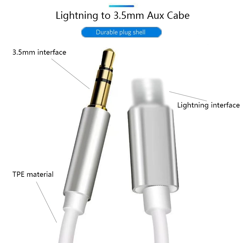 For iPhone 13 12 11 Pro XS Max X XR Lightning to 3.5mm Jack Male Aux Cable Car Speaker Converter Earphone Splitter Audio Adapter
For iPhone 13 12 11 Pro XS Max X XR Lightning to 3.5mm Jack Male Aux Cable Car Speaker Converter Earphone Splitter Audio Adapter